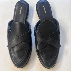 Frame Black Leather Loafers